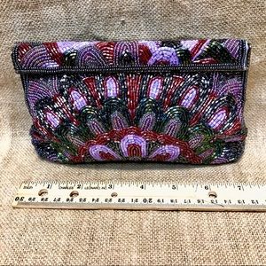 Vintage Beaded Shoulder Bag or Clutch Evening Bag